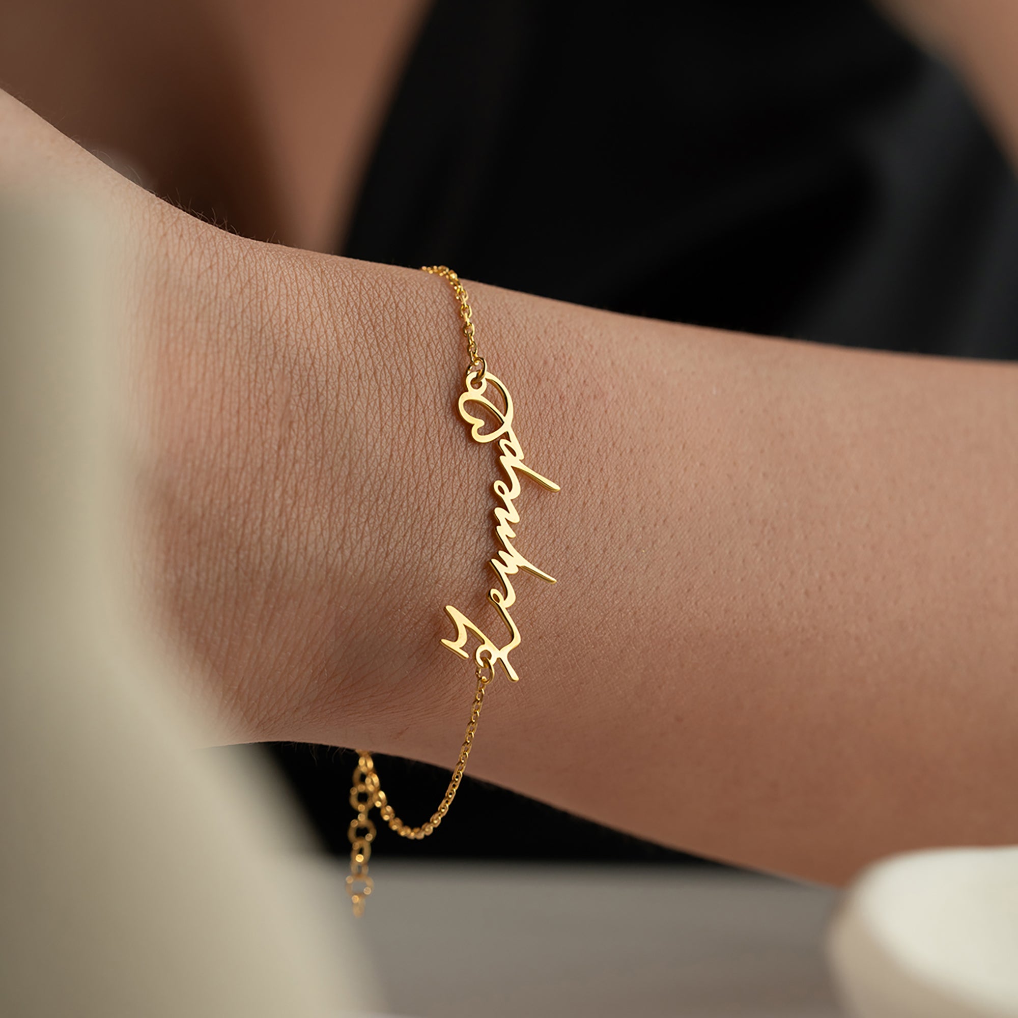 KALPLİ İSİM BİLEKLİK | 925 GÜMÜŞ