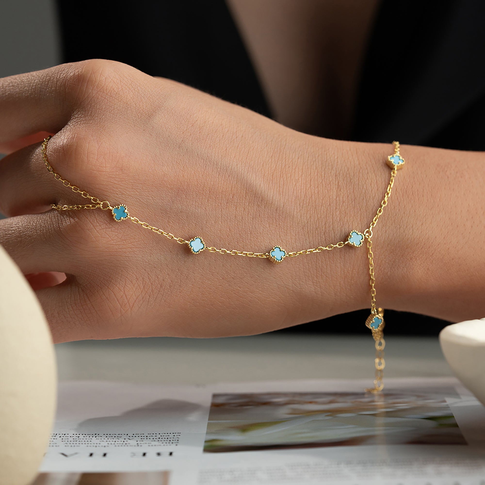 TURKUAZ MİNİ YONCA ŞAHMERAN | 925 GÜMÜŞ