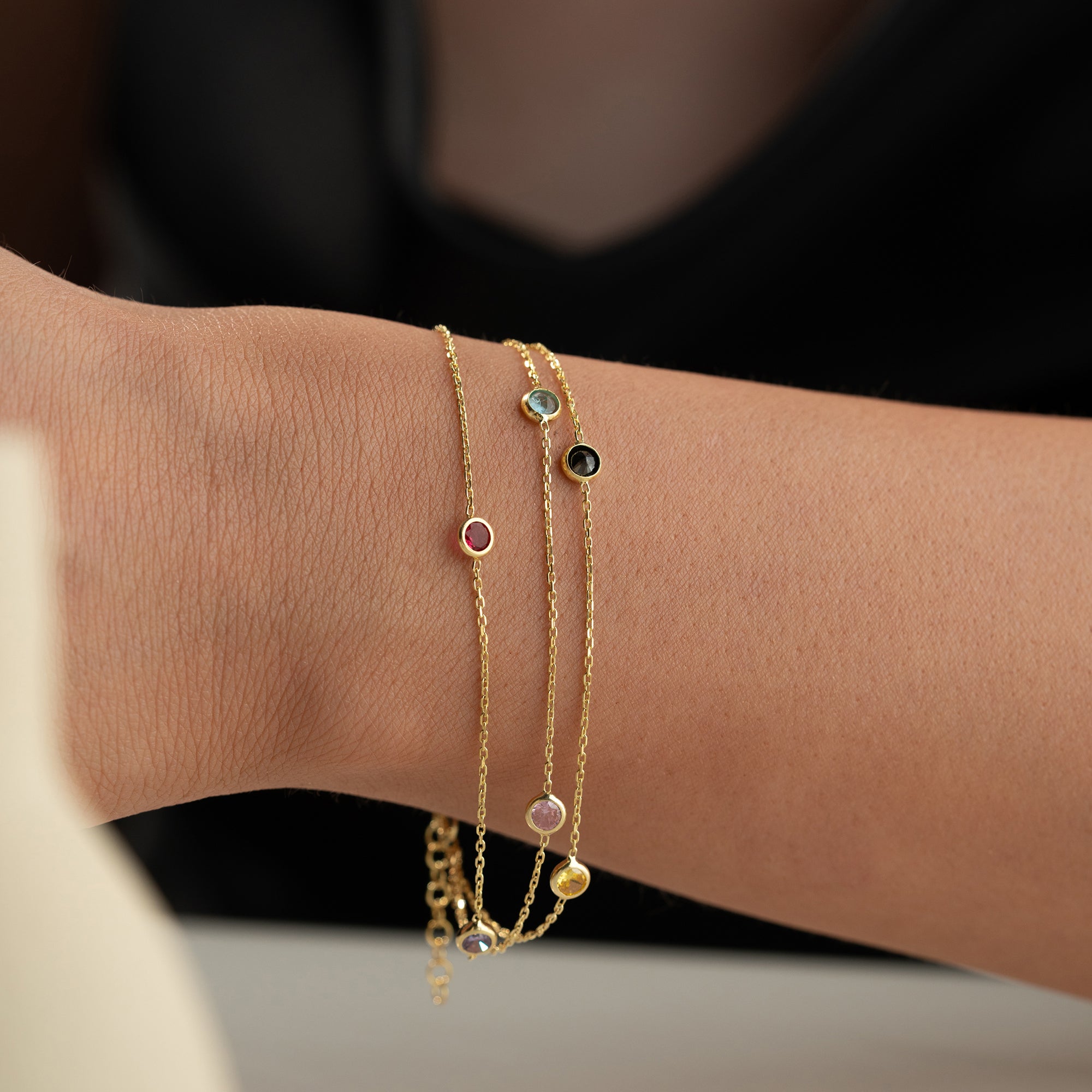 3'LÜ MİX TAŞ BİLEKLİK | 925 GÜMÜŞ