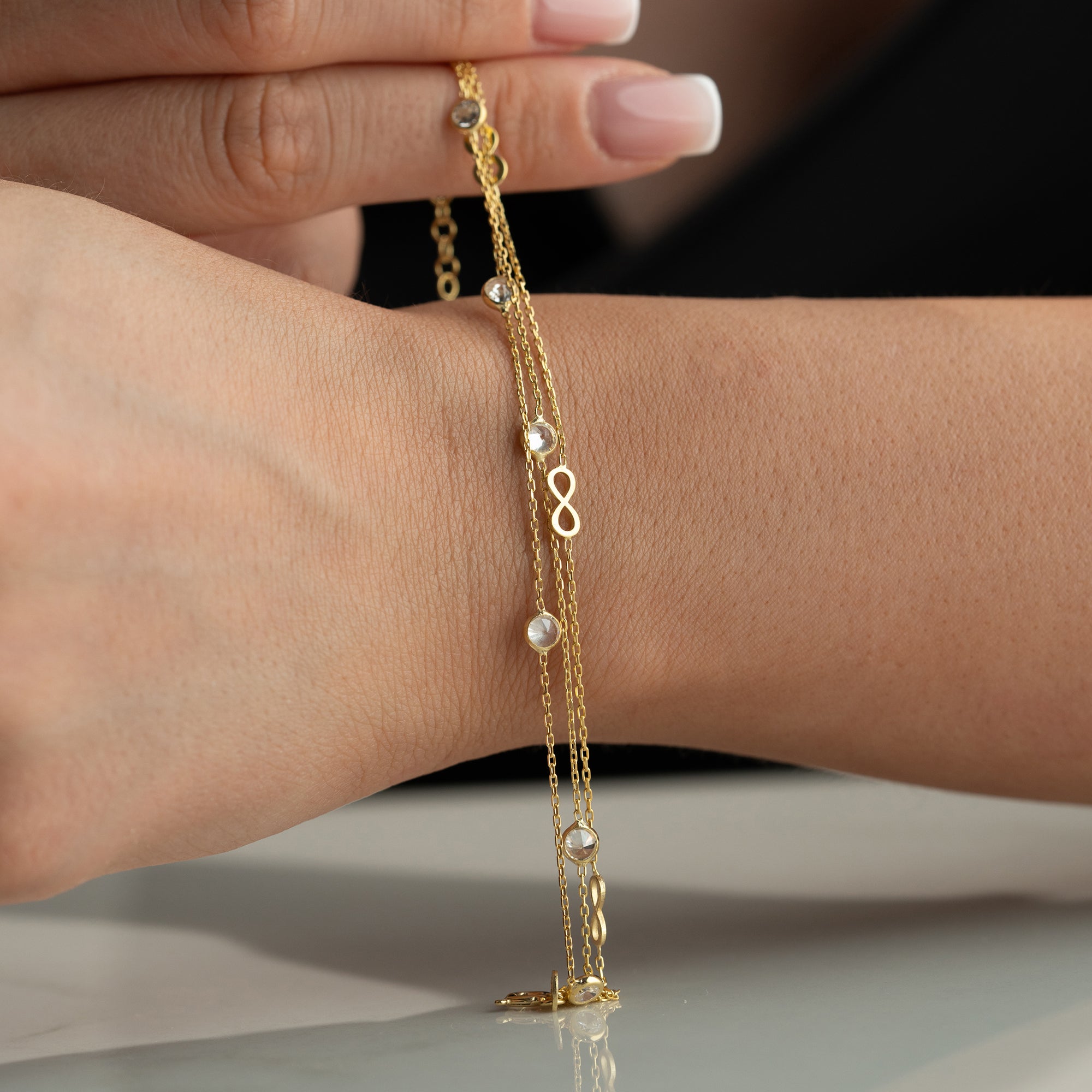 3'LÜ SONSUZLUK BİLEKLİK | 925 GÜMÜŞ