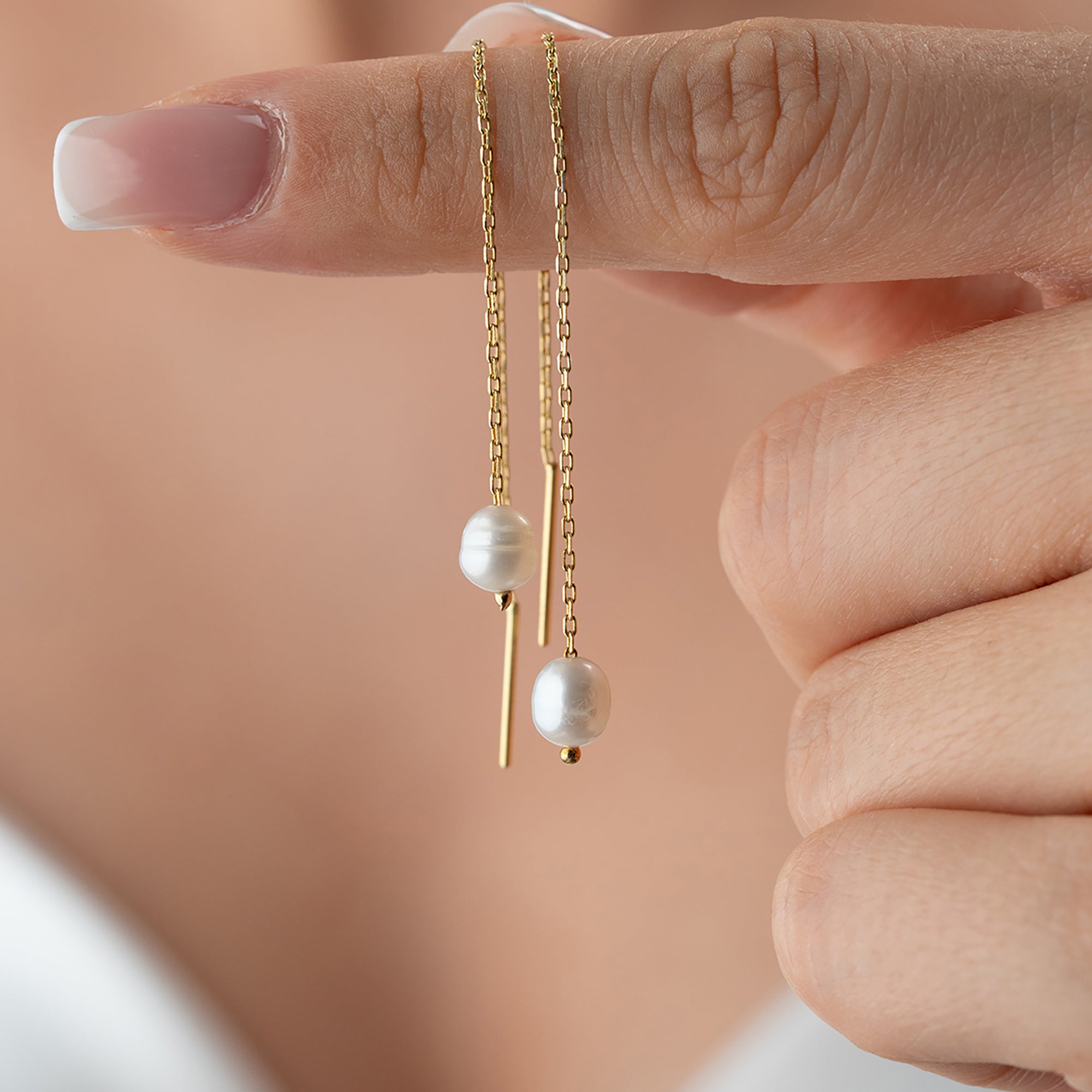 SALLANTILI İNCİ KÜPE | 925 GÜMÜŞ