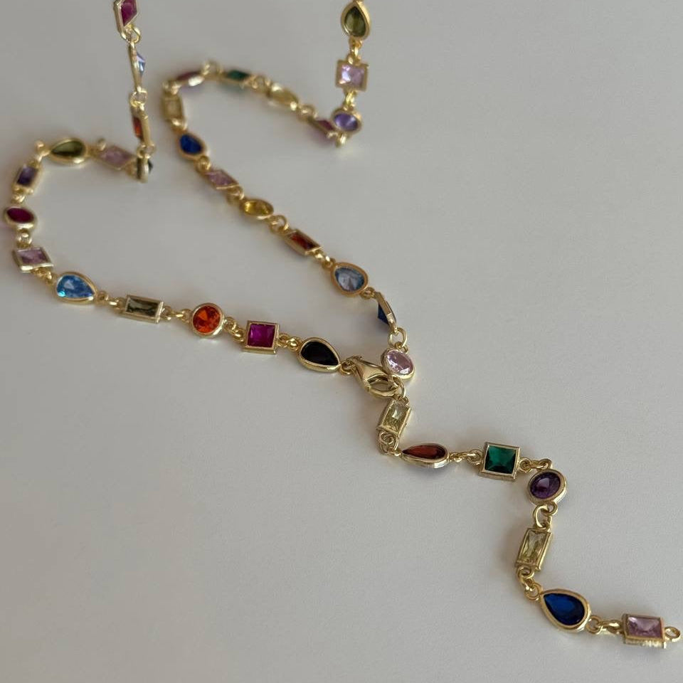 COLORFULL Y KOLYE | 925 GÜMÜŞ