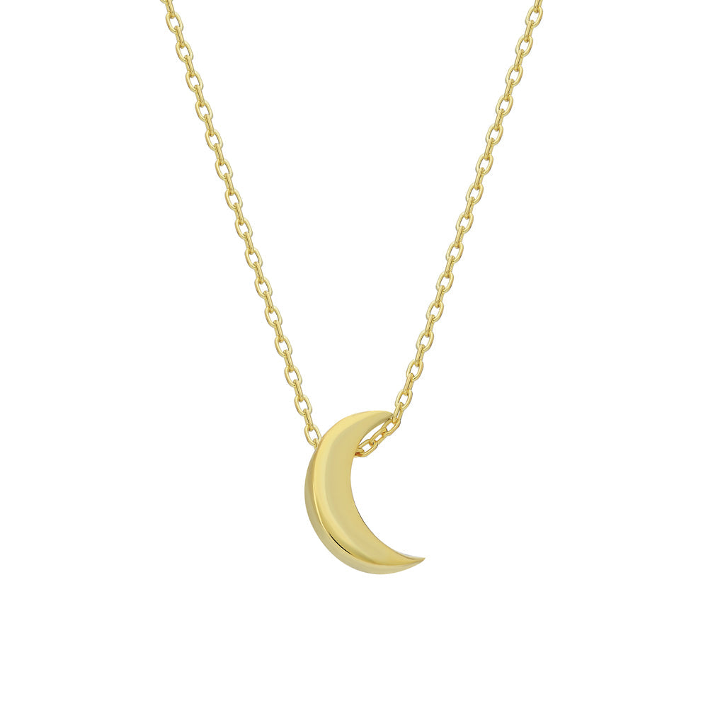 Ay Figürlü Kolye | 925 Ayar Gümüş – Jeweliay Jewelry – 1 – Gold beyaz fon #RENK_gold