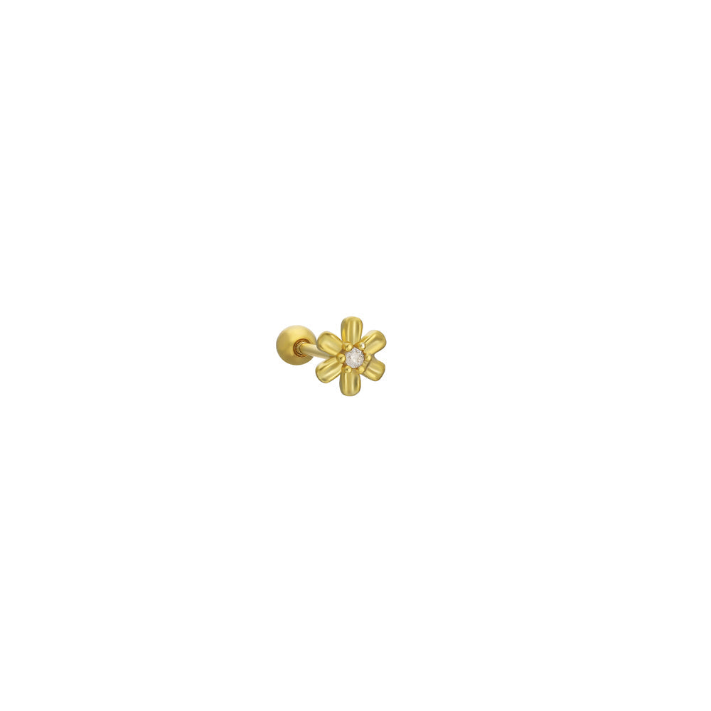 Basic Çiçek Piercing | 925 Ayar Gümüş – Jeweliay Jewelry – 1 – Gold beyaz fon #RENK_gold