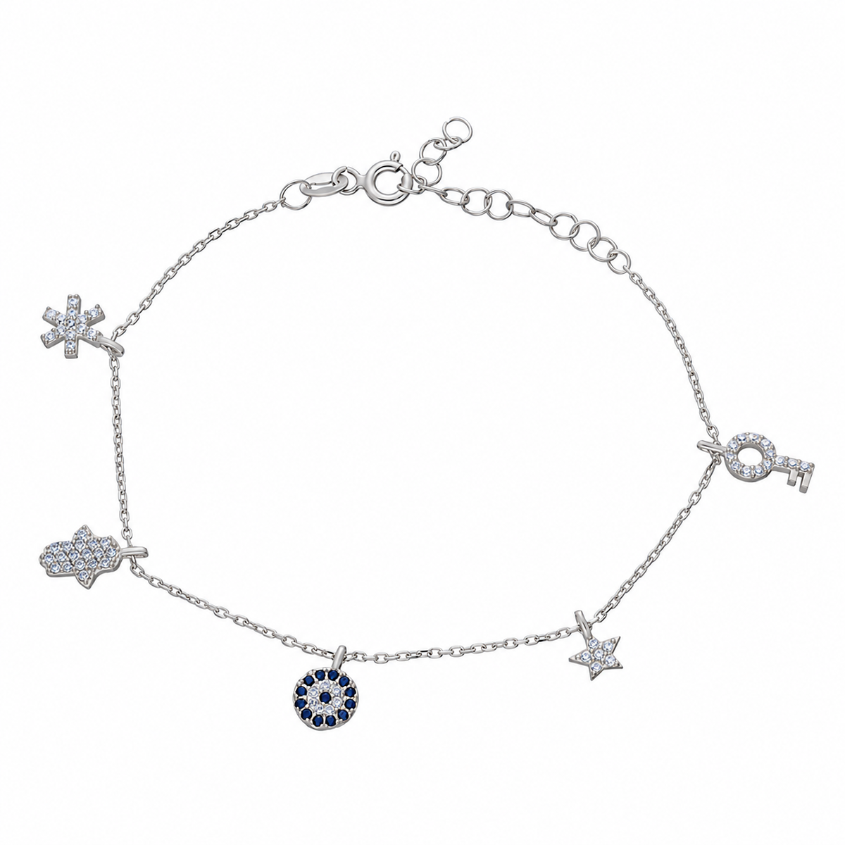 Charm Sallantılı Şans Bileklik | 925 Ayar Gümüş – Jeweliay Jewelry – 2 – Silver beyaz fon #RENK_silver