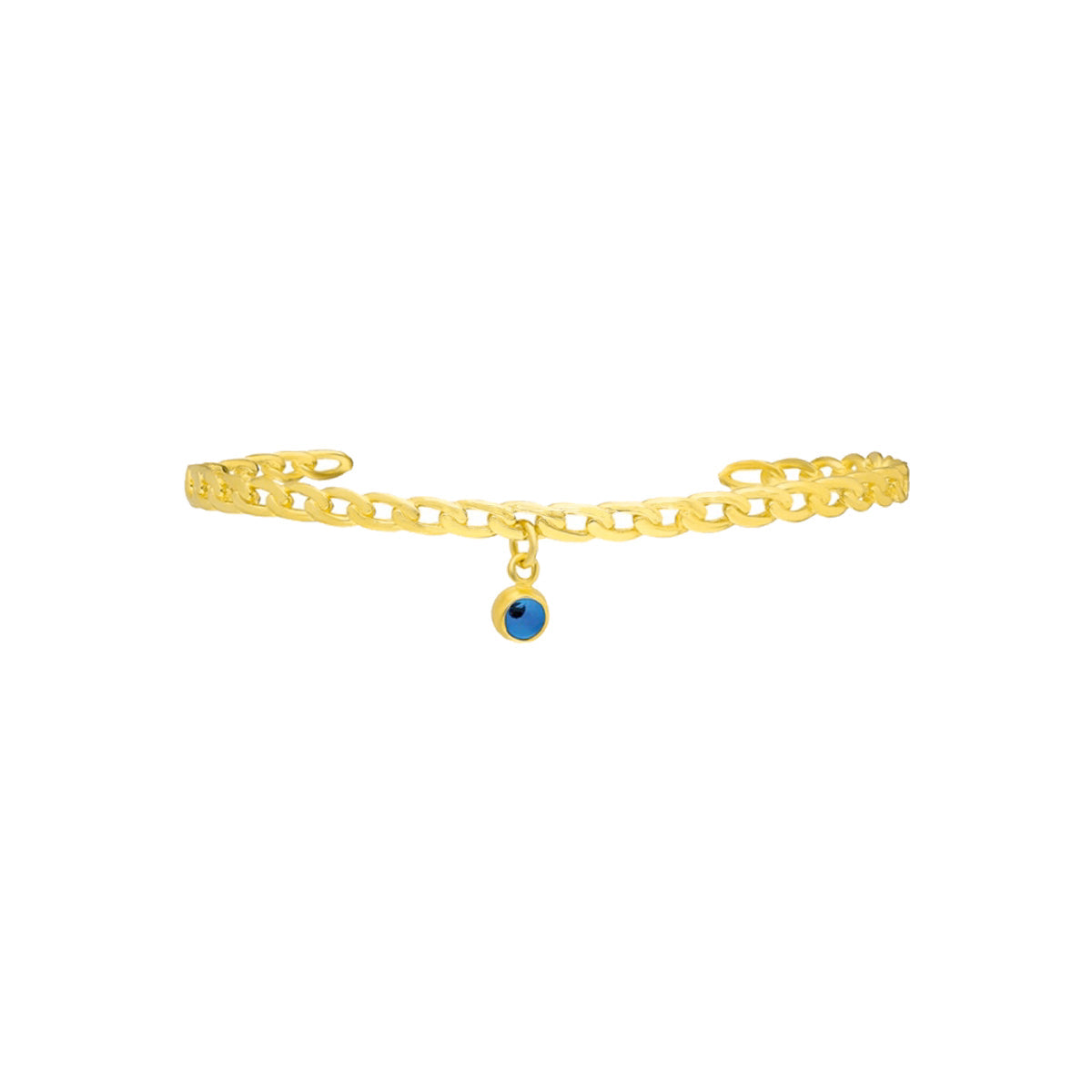 Göz Nazar Sallantılı Kelepçe Bileklik | 925 Ayar Gümüş – Jeweliay Jewelry – 1 – Gold beyaz fon #RENK_gold