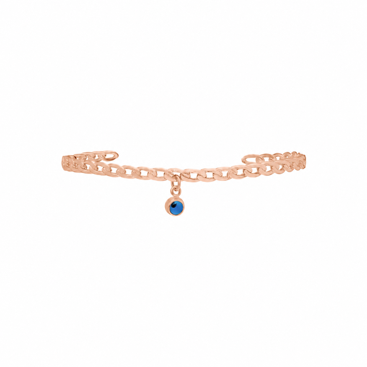 Göz Nazar Sallantılı Kelepçe Bileklik | 925 Ayar Gümüş – Jeweliay Jewelry – 3 – Rose beyaz fon #RENK_rose