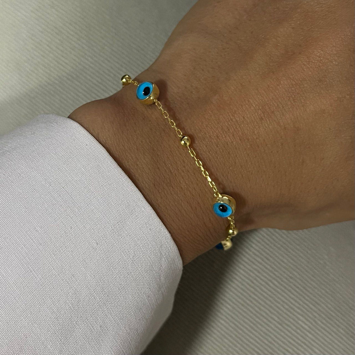 Göz Nazar Top Zincir Bileklik | 925 Ayar Gümüş – Jeweliay Jewelry – 9
