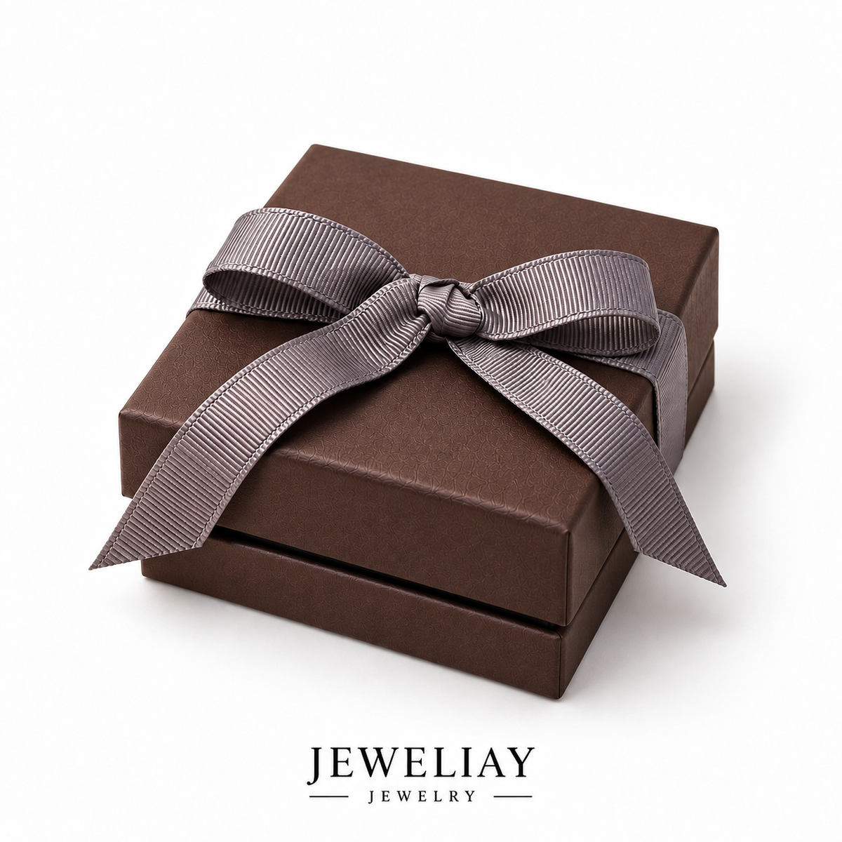Gri Kurdeleli Kahverengi Takı Kutusu – Jeweliay Jewelry – 2
