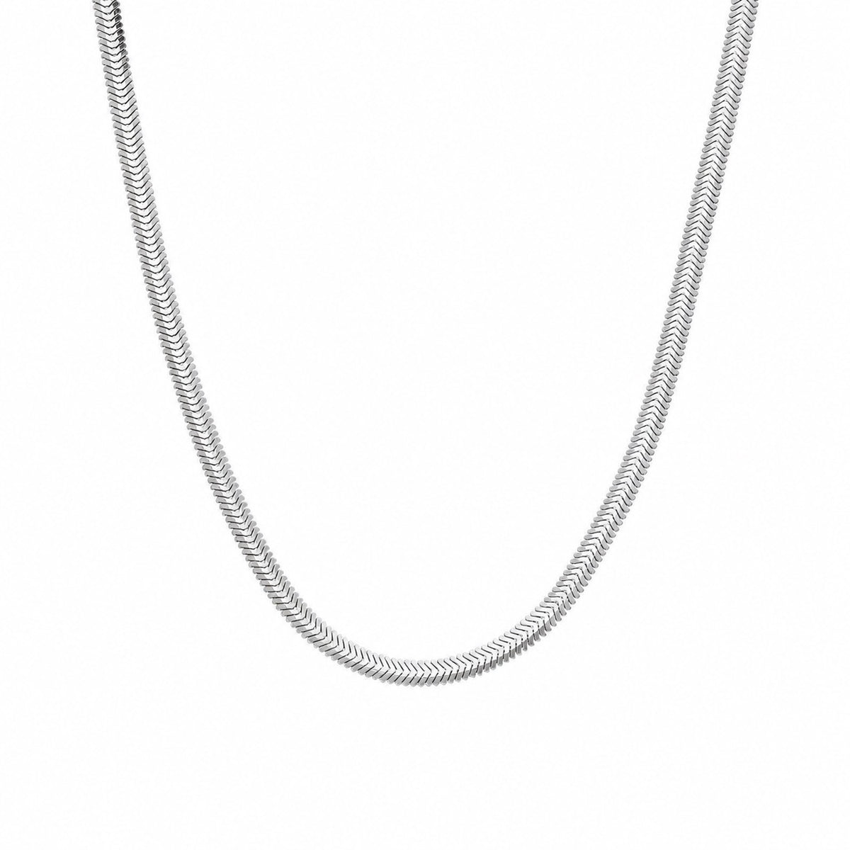 Hacimli İtalyan Zincir Kolye | 925 Ayar Gümüş — Silver — beyaz fon #RENK_silver