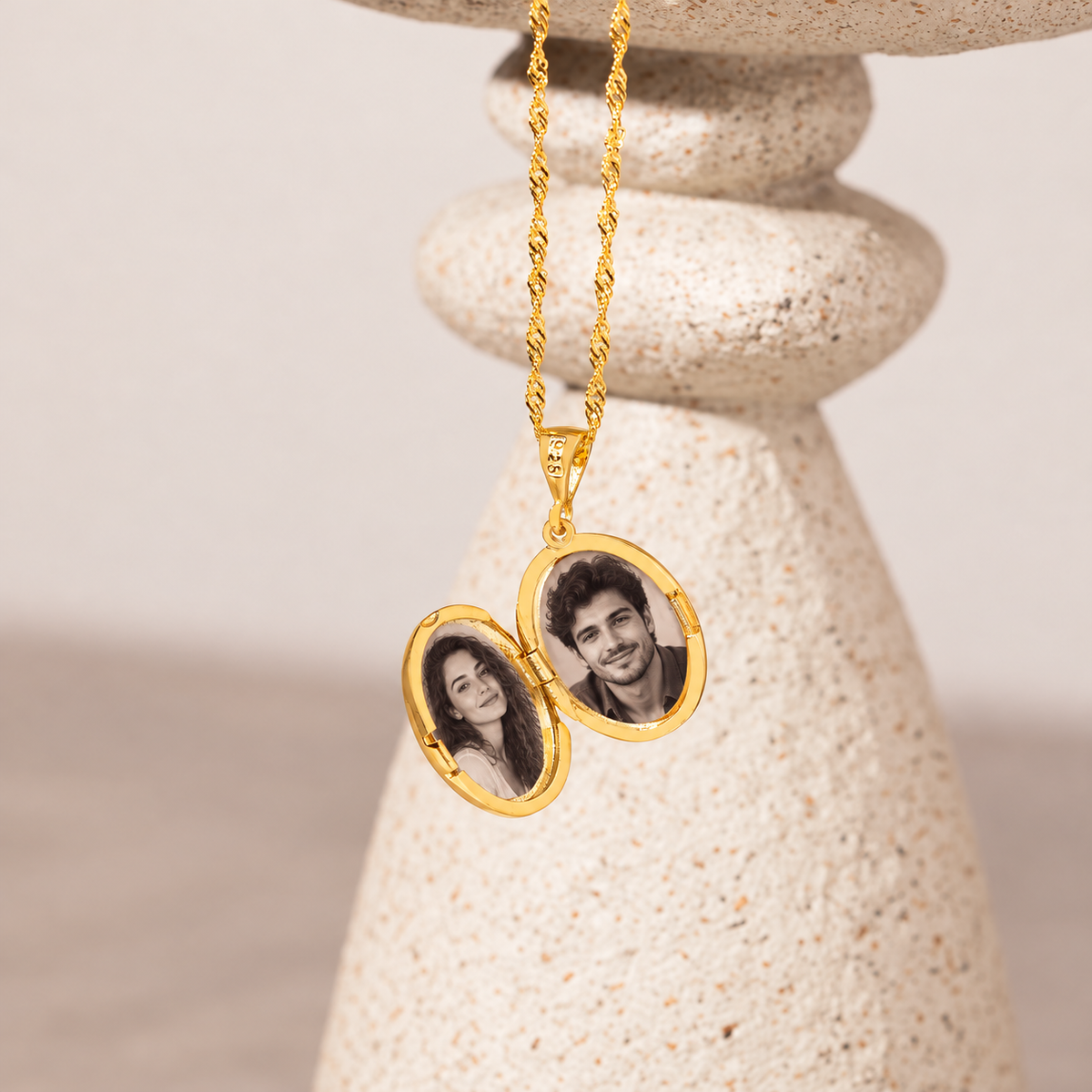 Kişiye Özel İsim Kazımalı Yuvarlak Fotoğraflı Kapaklı Kolye | 925 Ayar Gümüş – Jeweliay Jewelry – 5