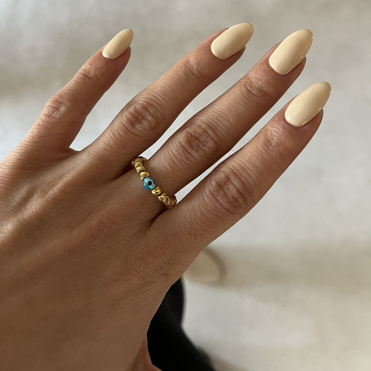 Kalemli Dorica Göz Nazar Yüzük | 925 Ayar Gümüş – Jeweliay Jewelry – 4