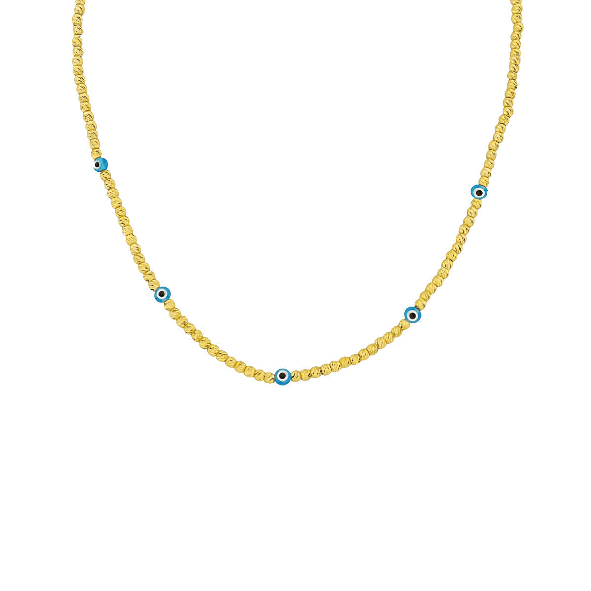 Kalemli Dorica Göz Nazarlı Kolye | 925 Ayar Gümüş – Jeweliay Jewelry – 2 – Gold beyaz fon #RENK_gold
