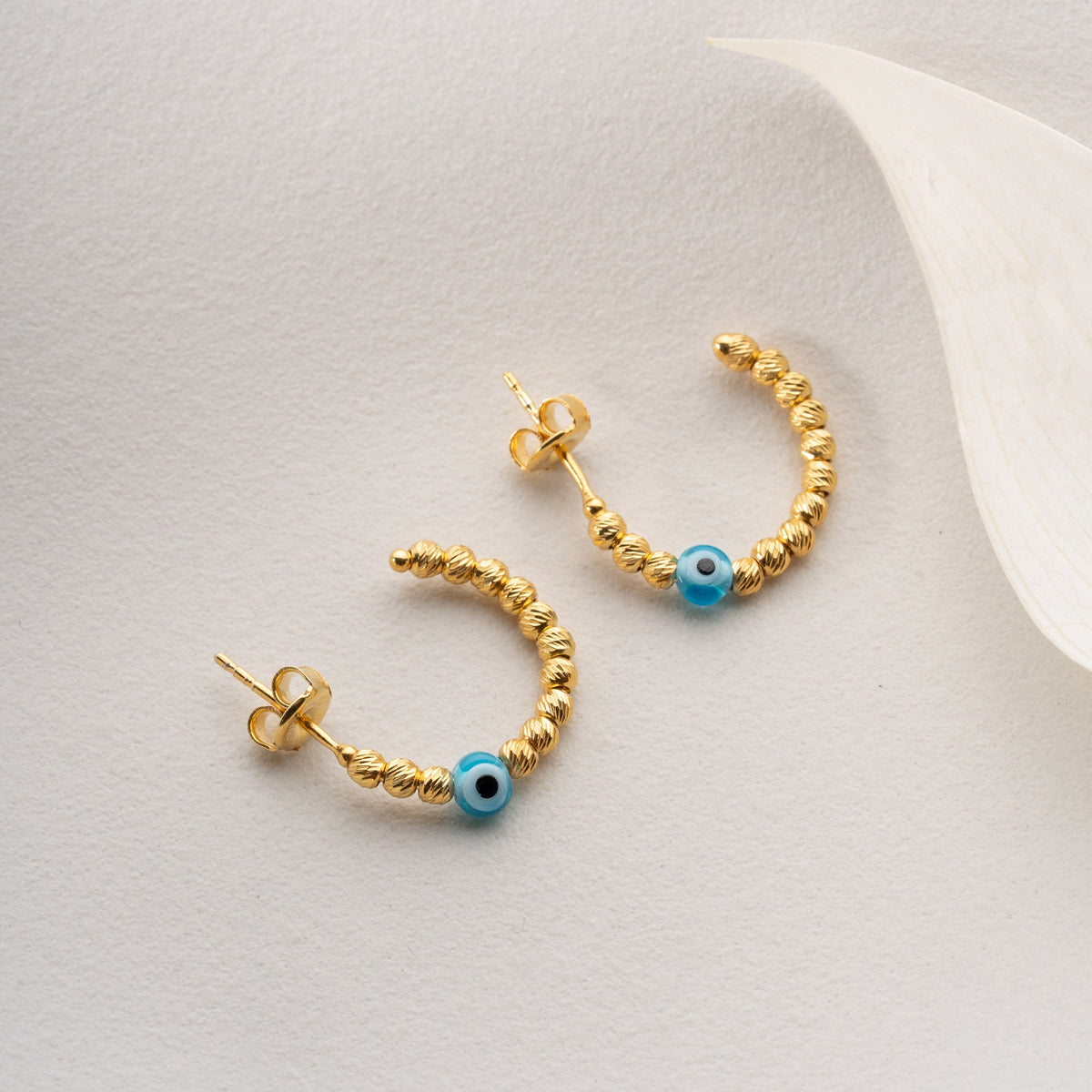 Kalemli Dorica Nazar Küpe | 925 Ayar Gümüş – Jeweliay Jewelry – 7