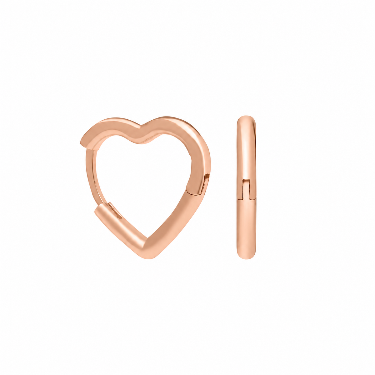 Kalp Mengeç Küpe | 925 Ayar Gümüş – Jeweliay Jewelry – 3 – Rose beyaz fon #RENK_rose