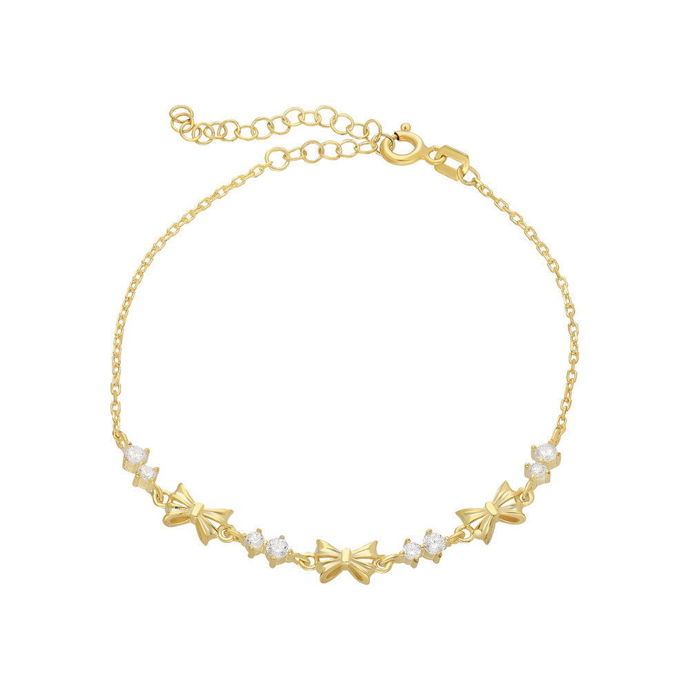 TAŞLI SWEET BOW BİLEKLİK | 925 GÜMÜŞ