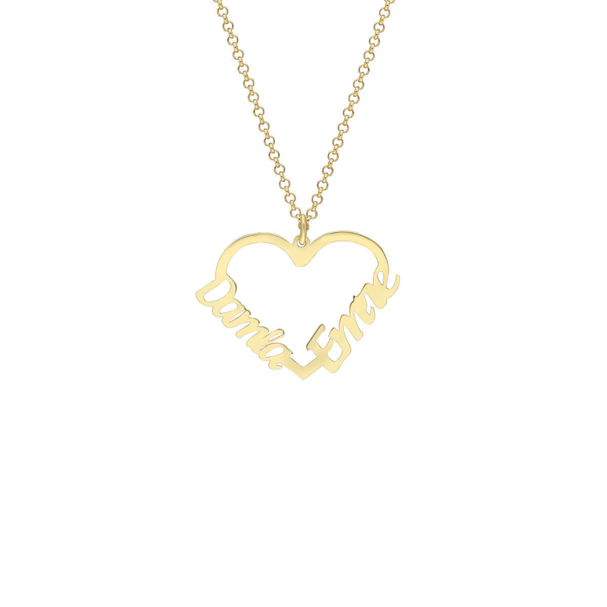 Kişiye Özel Çift İsim Yazılı Kalp Kolye | 925 Ayar Gümüş – Jeweliay Jewelry – 1 – Gold beyaz fon #RENK_gold