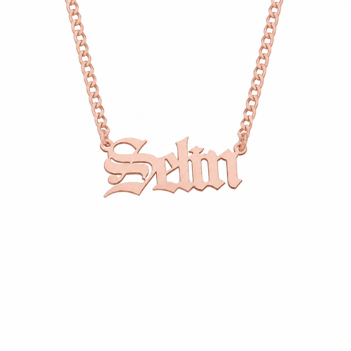 Kişiye Özel Gotik İsimli Gurmet Zincir Kolye | 925 Ayar Gümüş – Jeweliay Jewelry – 3 – Rose beyaz fon #RENK_rose
