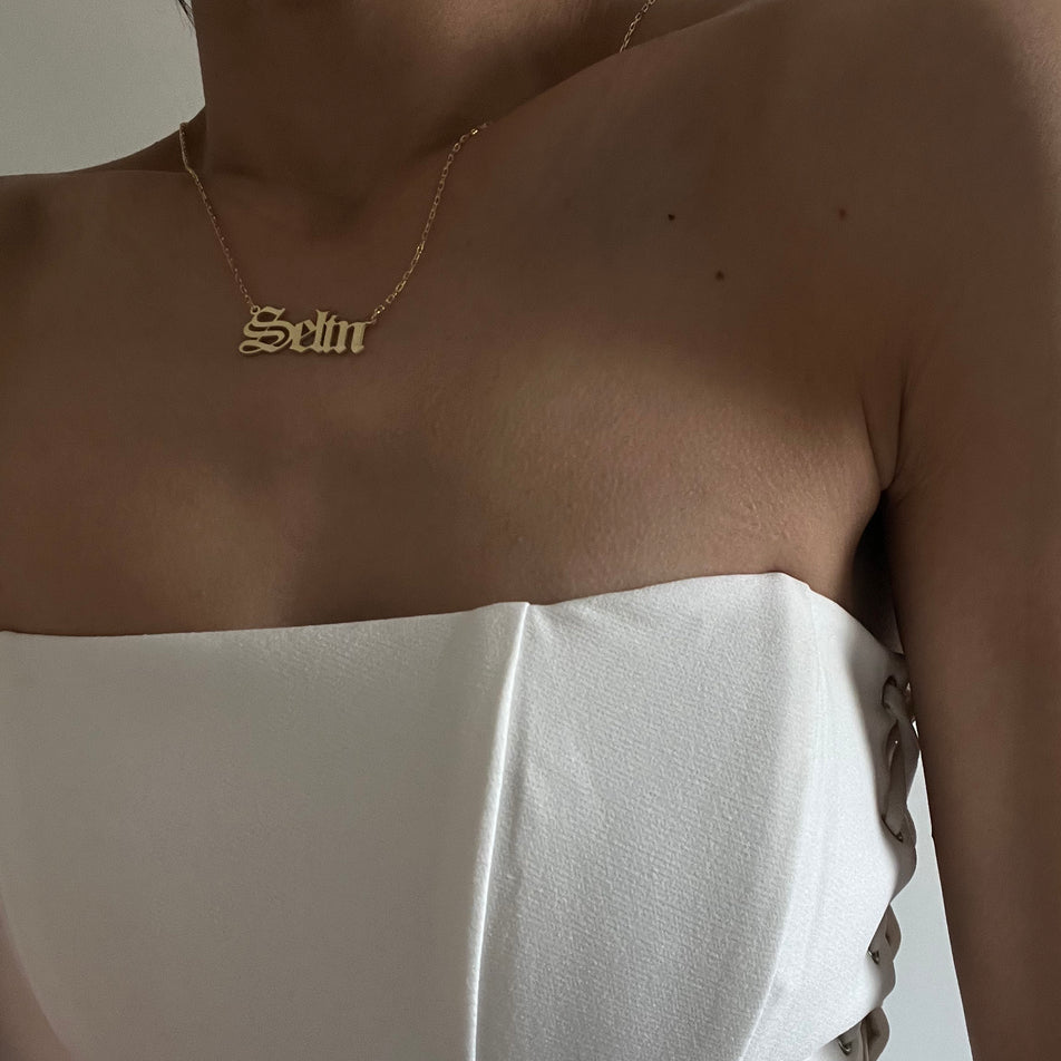 Kişiye Özel Gotik İsimli Gurmet Zincir Kolye | 925 Ayar Gümüş – Jeweliay Jewelry – 4