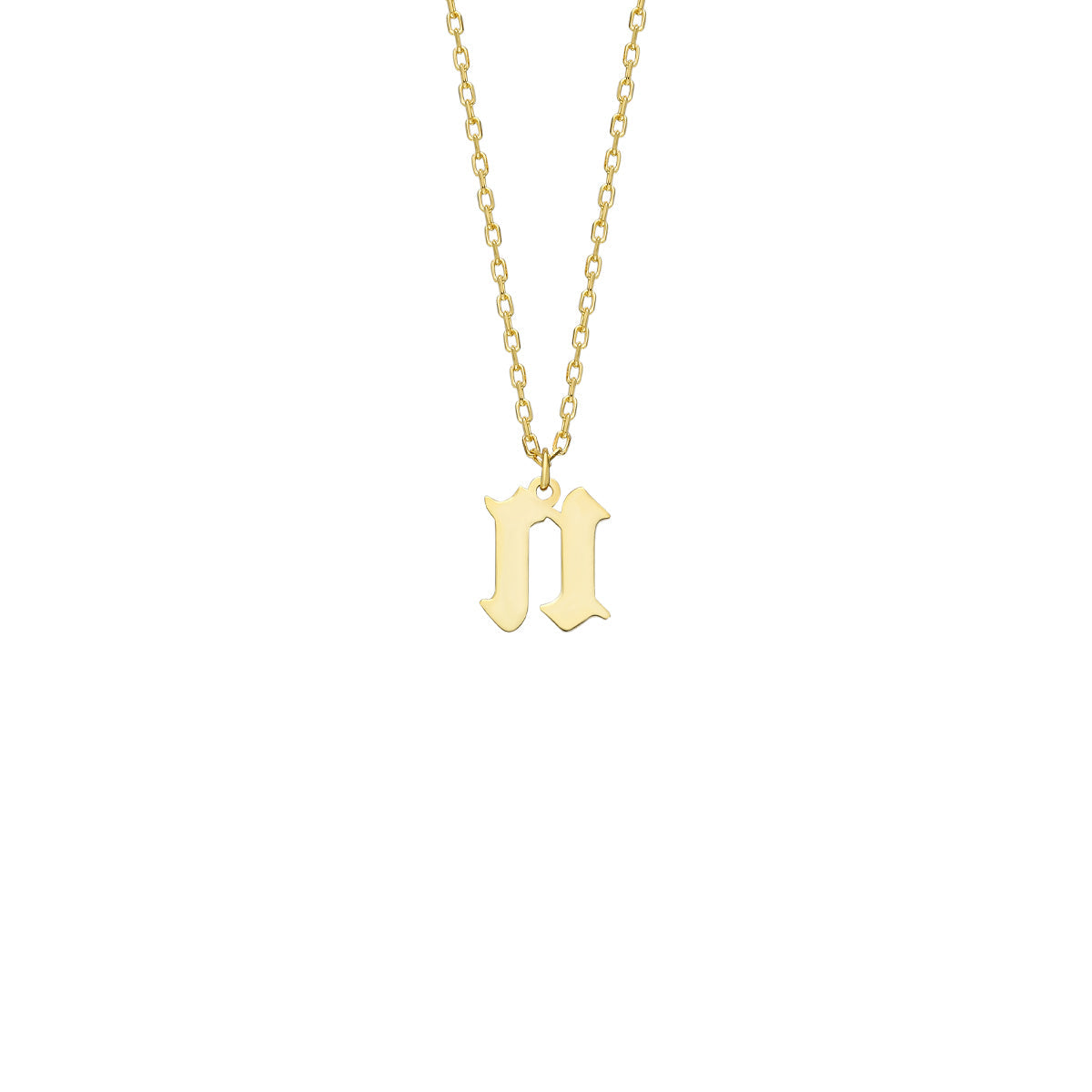 Kişiye Özel Gotik Mini Harf Kolye | 925 Ayar Gümüş – Jeweliay Jewelry – 1 – Gold beyaz fon #RENK_gold