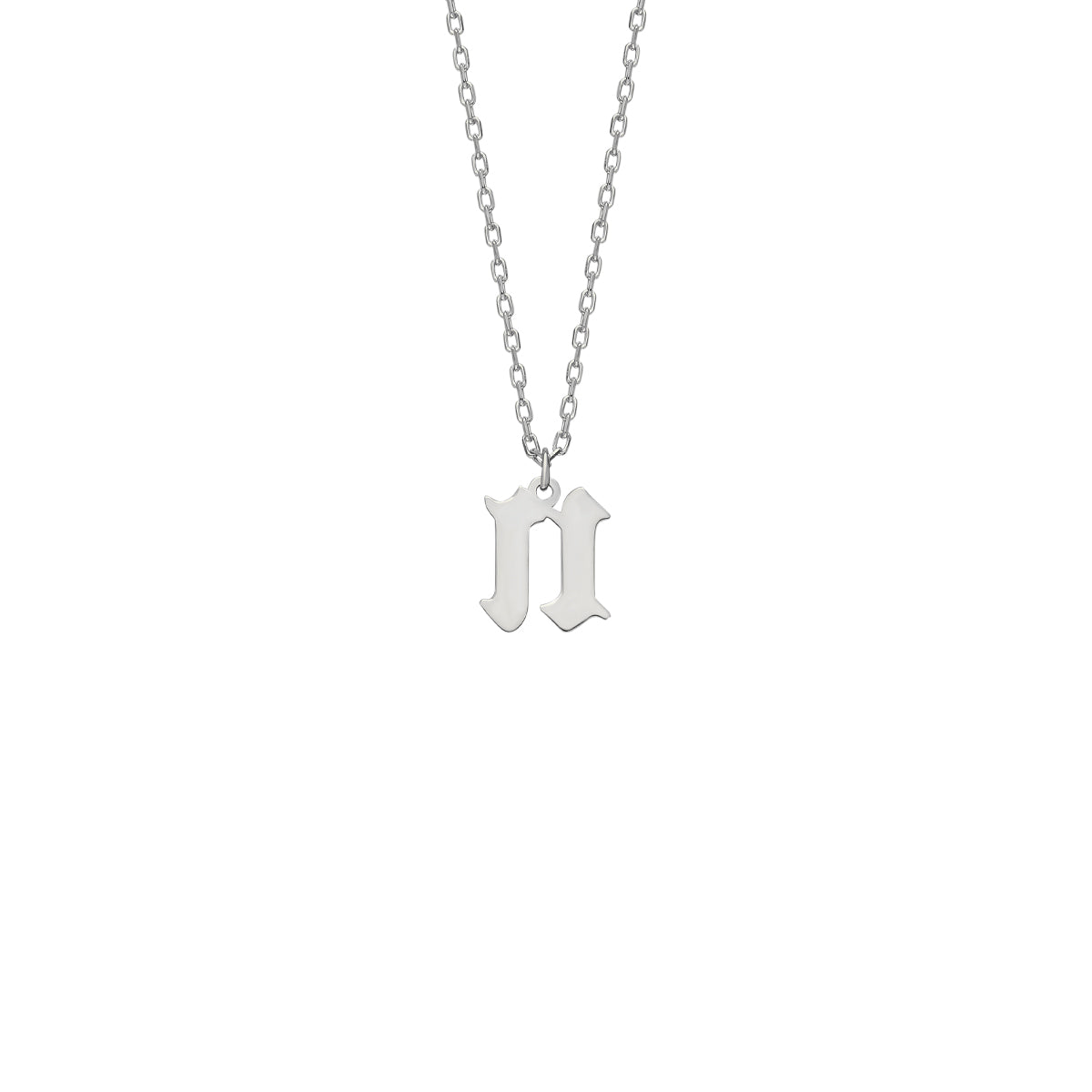 Kişiye Özel Gotik Mini Harf Kolye | 925 Ayar Gümüş – Jeweliay Jewelry – 2 – Silver beyaz fon #RENK_silver