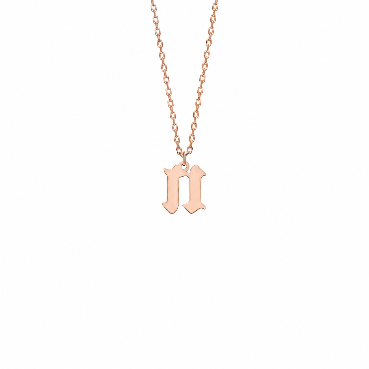 Kişiye Özel Gotik Mini Harf Kolye | 925 Ayar Gümüş – Jeweliay Jewelry – 3 – Rose beyaz fon #RENK_rose