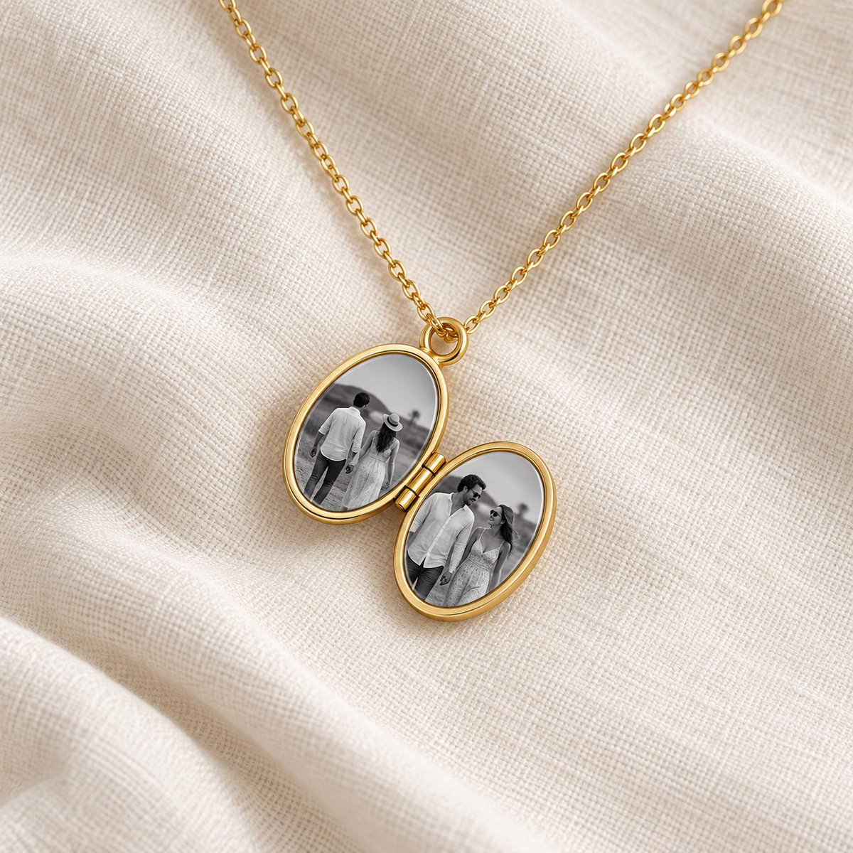 Kişiye Özel Gül Detaylı Fotoğraflı Kapaklı Kolye | 925 Ayar Gümüş – Jeweliay Jewelry – 2