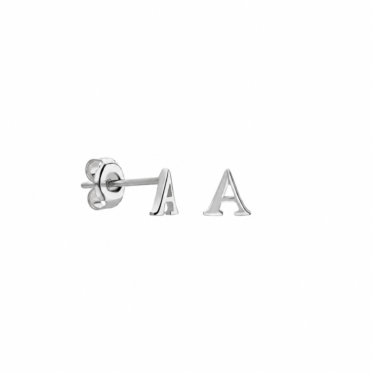 Kişiye Özel Harf Çivili Küpe | 925 Ayar Gümüş – Jeweliay Jewelry – 2 – Silver beyaz fon #RENK_silver