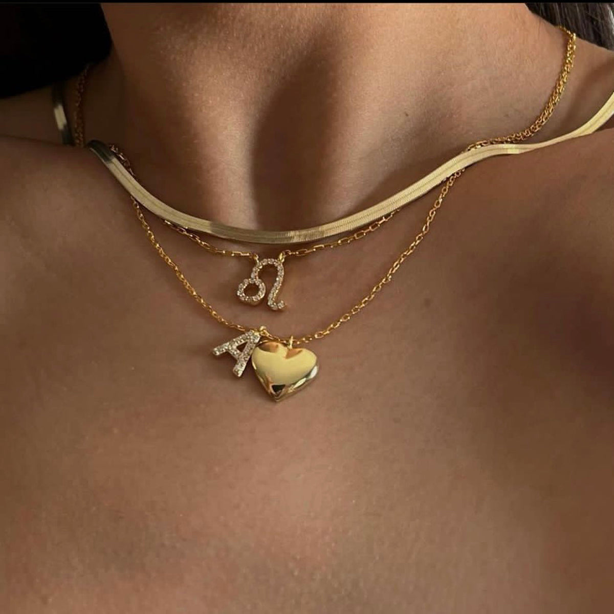 Kişiye Özel Harfli Bombeli Kalp Kolye | 925 Ayar Gümüş – Jeweliay Jewelry – 4