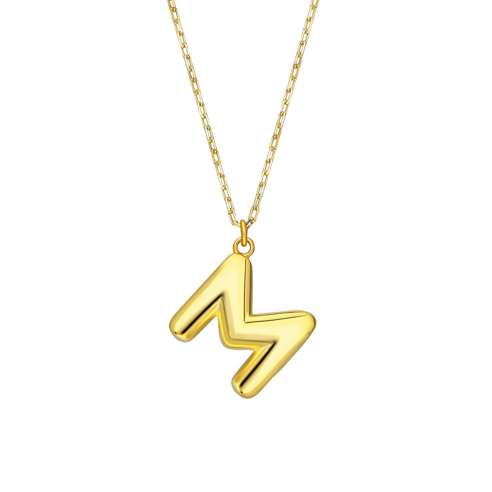 Kişiye Özel Harfli Bombeli Kolye | 925 Ayar Gümüş – Jeweliay Jewelry – 1 – Gold beyaz fon #RENK_gold