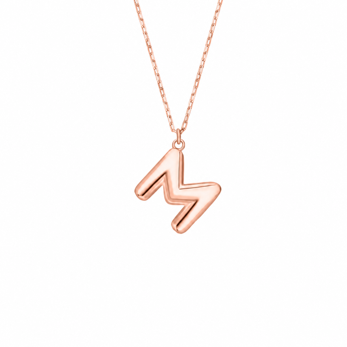 Kişiye Özel Harfli Bombeli Kolye | 925 Ayar Gümüş – Jeweliay Jewelry – 3 – Rose beyaz fon #RENK_rose