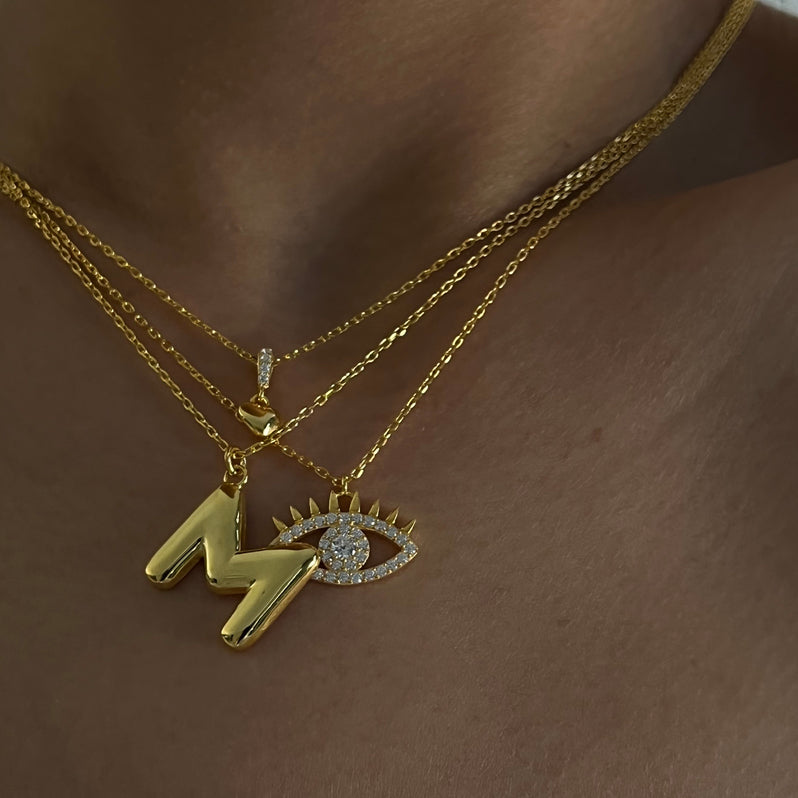 Kişiye Özel Harfli Bombeli Kolye | 925 Ayar Gümüş – Jeweliay Jewelry – 6