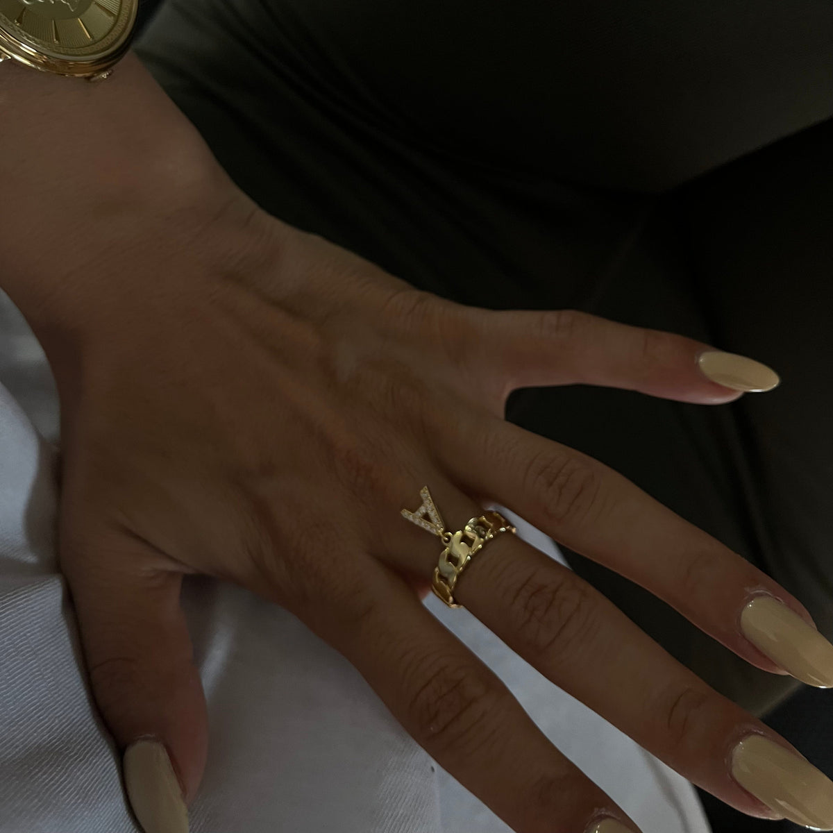 Kişiye Özel Harfli Zirkon Taşlı Gurmet Yüzük | 925 Ayar Gümüş – Jeweliay Jewelry – 4