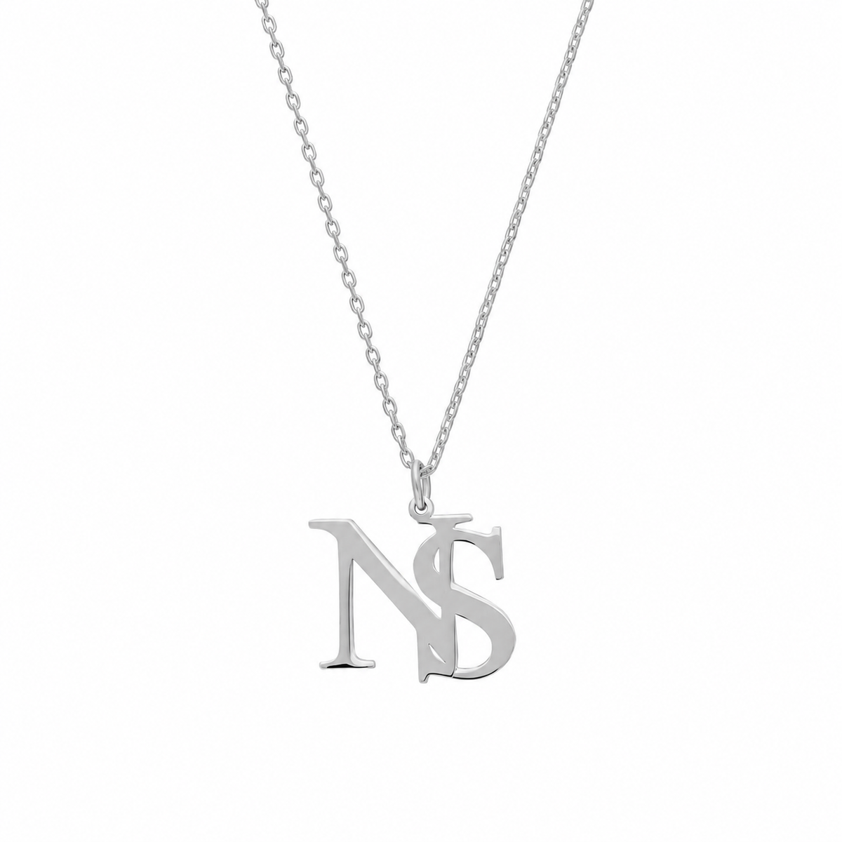 Kişiye Özel İç İçe İki Harfli Kolye | 925 Ayar Gümüş – Jeweliay Jewelry – 5 – Silver beyaz fon #RENK_silver