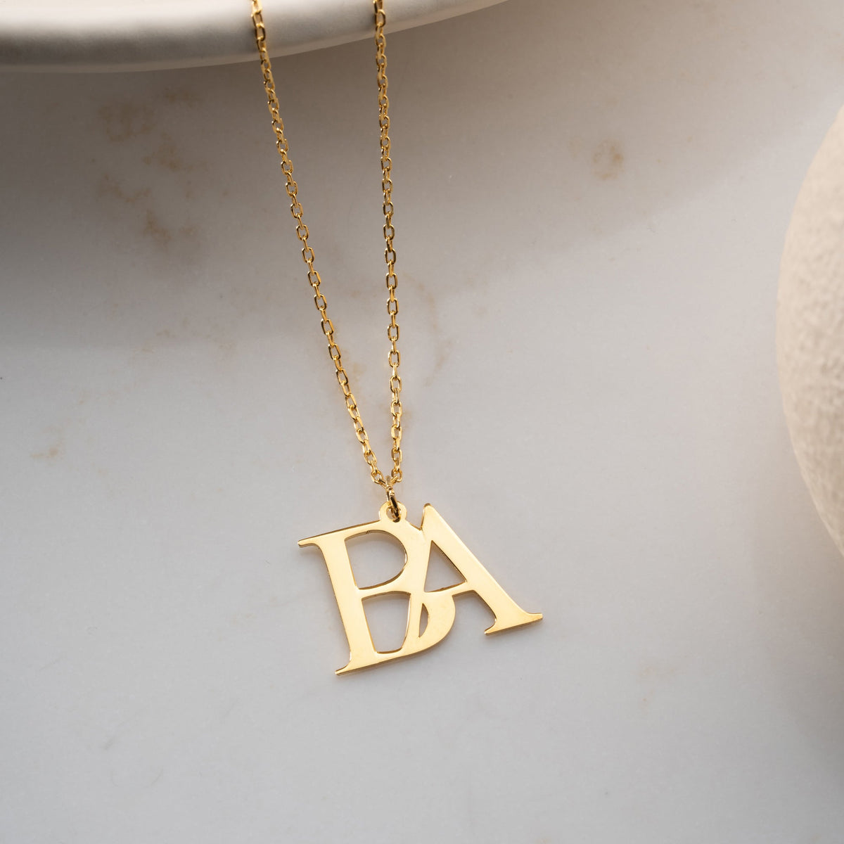 Kişiye Özel İç İçe İki Harfli Kolye | 925 Ayar Gümüş – Jeweliay Jewelry – 11