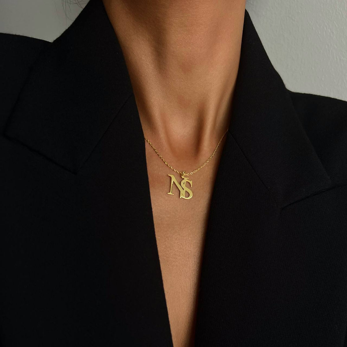 Kişiye Özel İç İçe İki Harfli Kolye | 925 Ayar Gümüş – Jeweliay Jewelry – 15