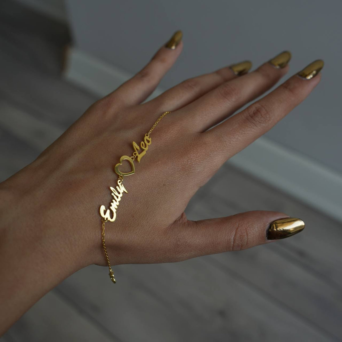 Kişiye Özel İki İsimli Kalpli Bileklik | 925 Ayar Gümüş – Jeweliay Jewelry – 4