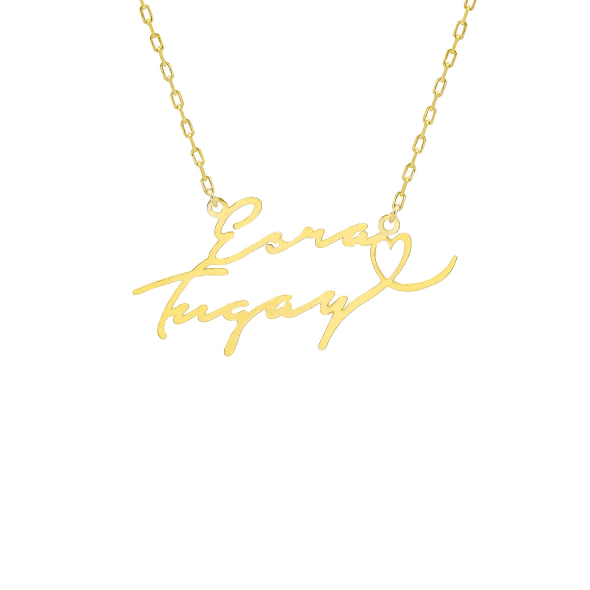 Kişiye Özel İki İsimli Kalpli İmza Kolye | 925 Ayar Gümüş – Jeweliay Jewelry – 1 – Gold beyaz fon #RENK_gold