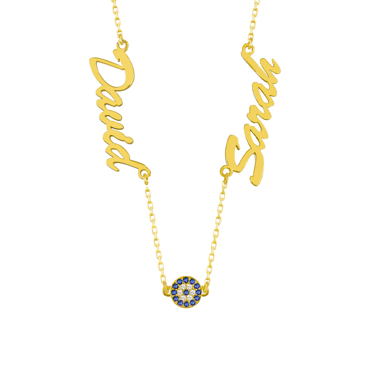 Kişiye Özel İkili İsim Zirkon Taşlı Nazarlı Kolye | 925 Ayar Gümüş – Jeweliay Jewelry – 1 – Gold beyaz fon #RENK_gold