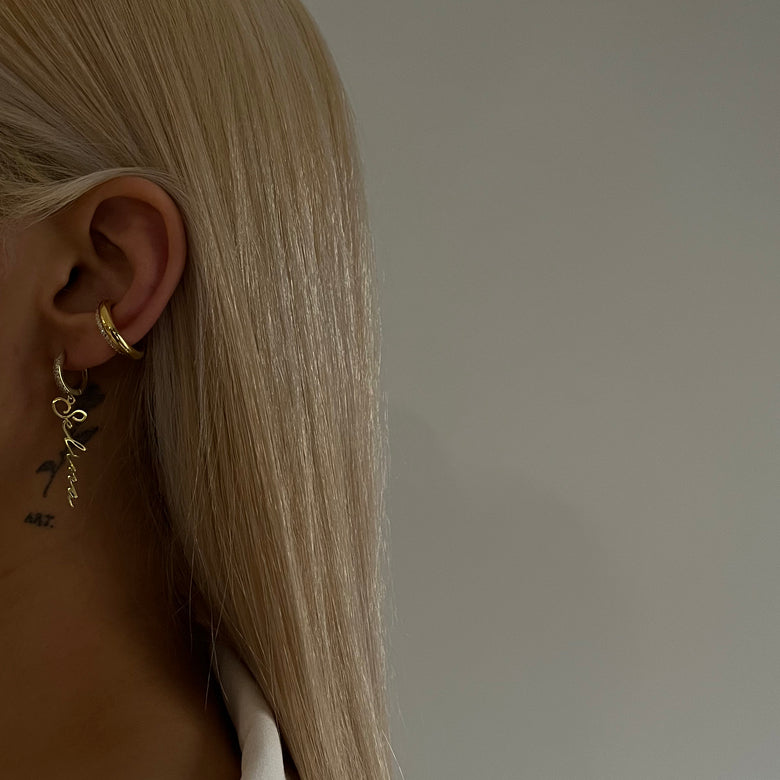 Kişiye Özel İmza İsimli Dikey Küpe | 925 Ayar Gümüş – Jeweliay Jewelry – 4
