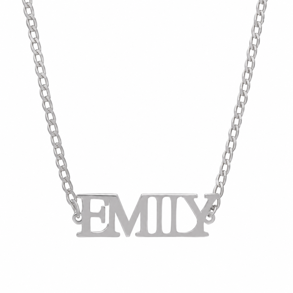 Kişiye Özel İsim Yazılı Cambria Font Gurmet Zincir Kolye | 925 Ayar Gümüş – Jeweliay Jewelry – 2 – Silver beyaz fon #RENK_silver