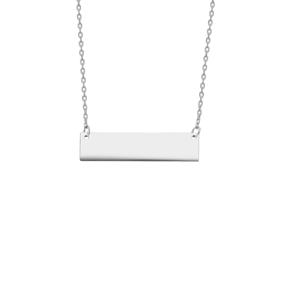 Kişiye Özel İsim Yazılı Dikdörtgen Plaka Kolye | 925 Ayar Gümüş – Jeweliay Jewelry – 2 – Silver beyaz fon #RENK_silver