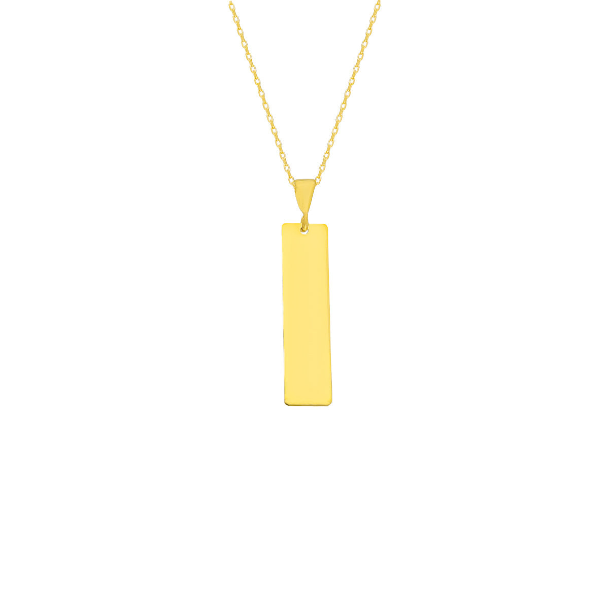 Kişiye Özel İsim Yazılı Dikey Plaka Kolye | 925 Ayar Gümüş – Jeweliay Jewelry – 1 – Gold beyaz fon #RENK_gold
