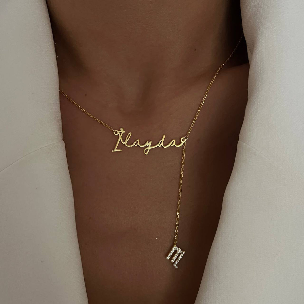 Kişiye Özel İsim Yazılı Figür Sallantılı Kolye | 925 Ayar Gümüş – Jeweliay Jewelry – 10