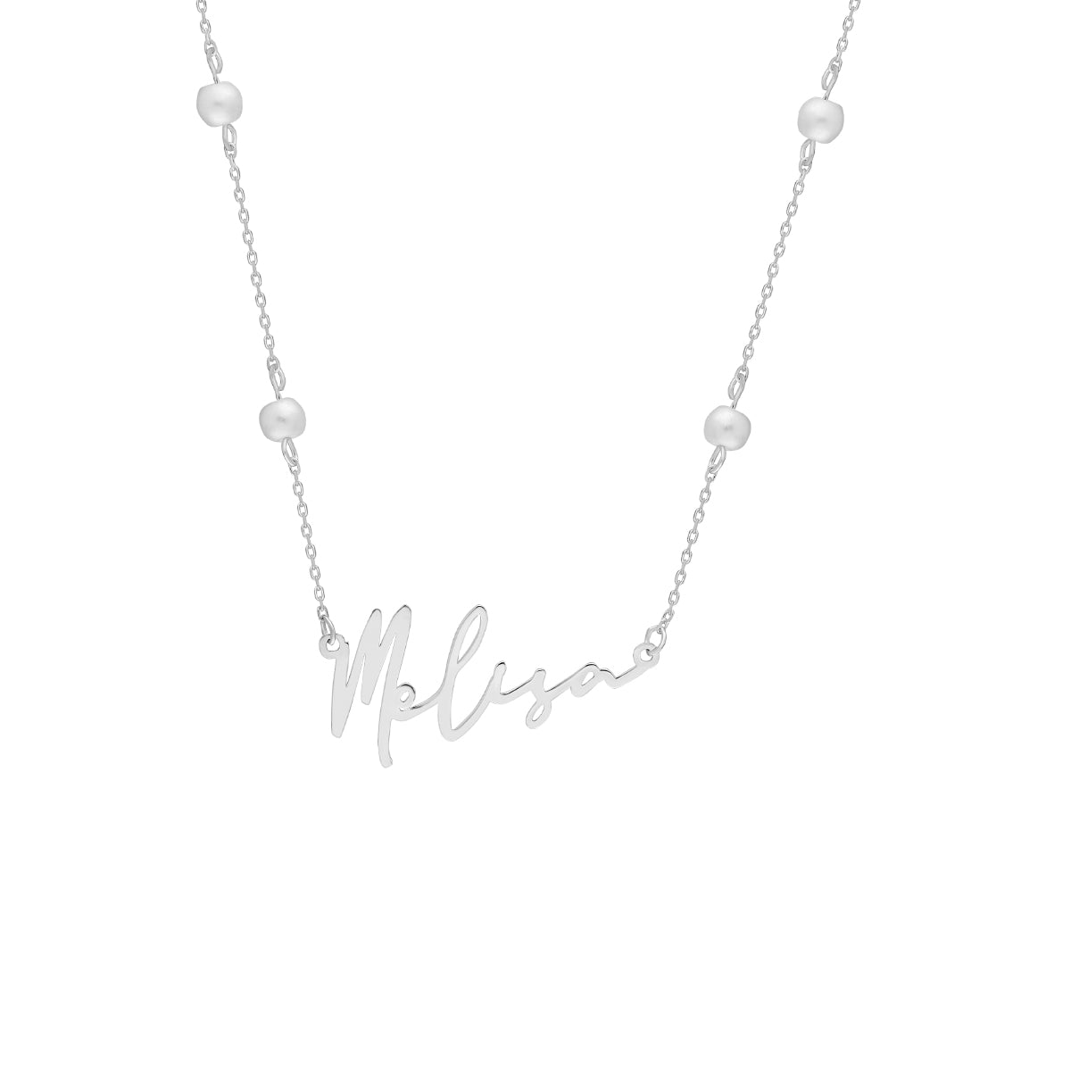 Kişiye Özel İsim Yazılı Fontlu Kapama Taşlı Kolye | 925 Ayar Gümüş – Jeweliay Jewelry – 2 – Silver beyaz fon #RENK_silver