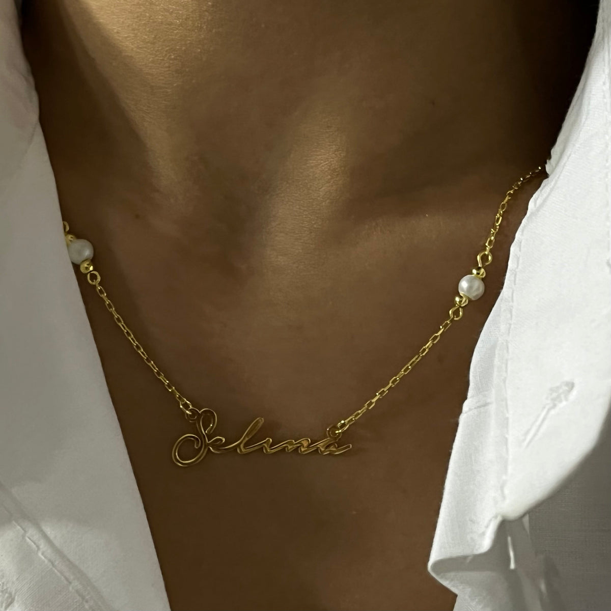 Kişiye Özel İsim Yazılı Fontlu Kapama Taşlı Kolye | 925 Ayar Gümüş – Jeweliay Jewelry – 4