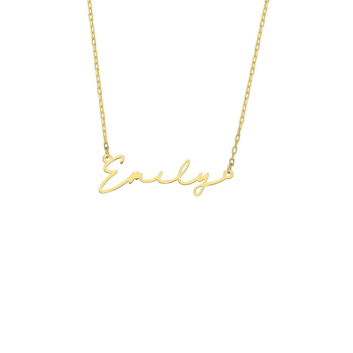 Kişiye Özel İsim Yazılı İmza Font Kolye | 925 Ayar Gümüş – Jeweliay Jewelry – 1 – Gold beyaz fon #RENK_gold