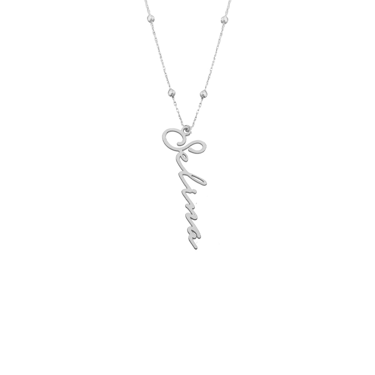 Kişiye Özel İsim Yazılı İmza Top Zincir Kolye | 925 Ayar Gümüş – Jeweliay Jewelry – 2 – Silver beyaz fon #RENK_silver
