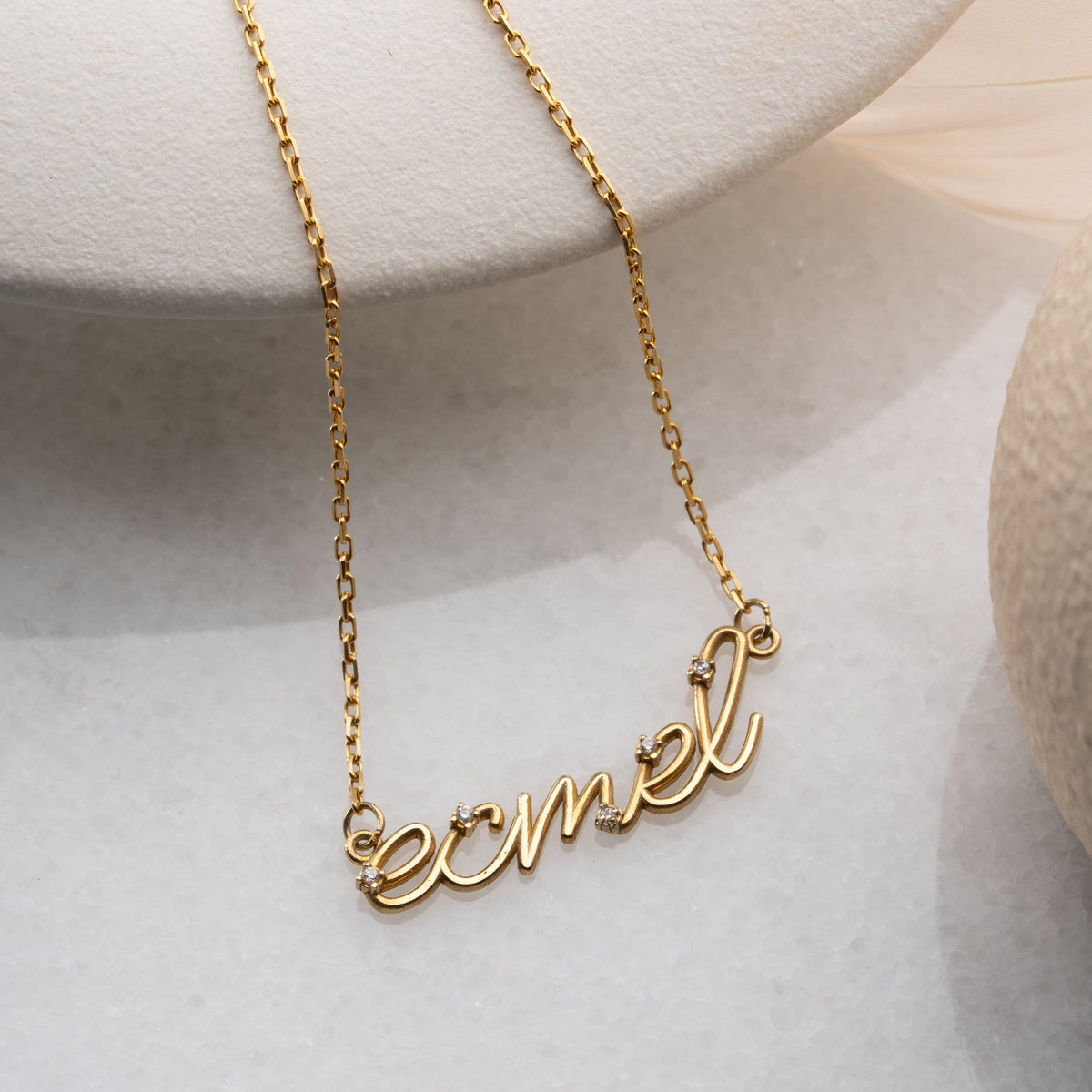 Kişiye Özel İsim Yazılı Işıltılı Kolye | 925 Ayar Gümüş – Jeweliay Jewelry – 11