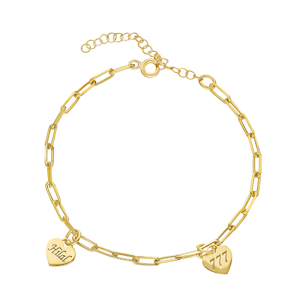 Kişiye Özel İsim Yazılı Melek Sayılı Bileklik | 925 Ayar Gümüş – Jeweliay Jewelry – 1 – Gold beyaz fon #RENK_gold